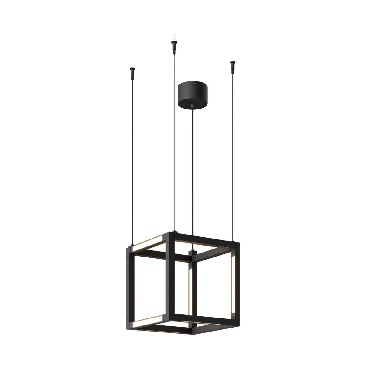 Cube 14 in. LED Pendant Light Satin Nickel Finish