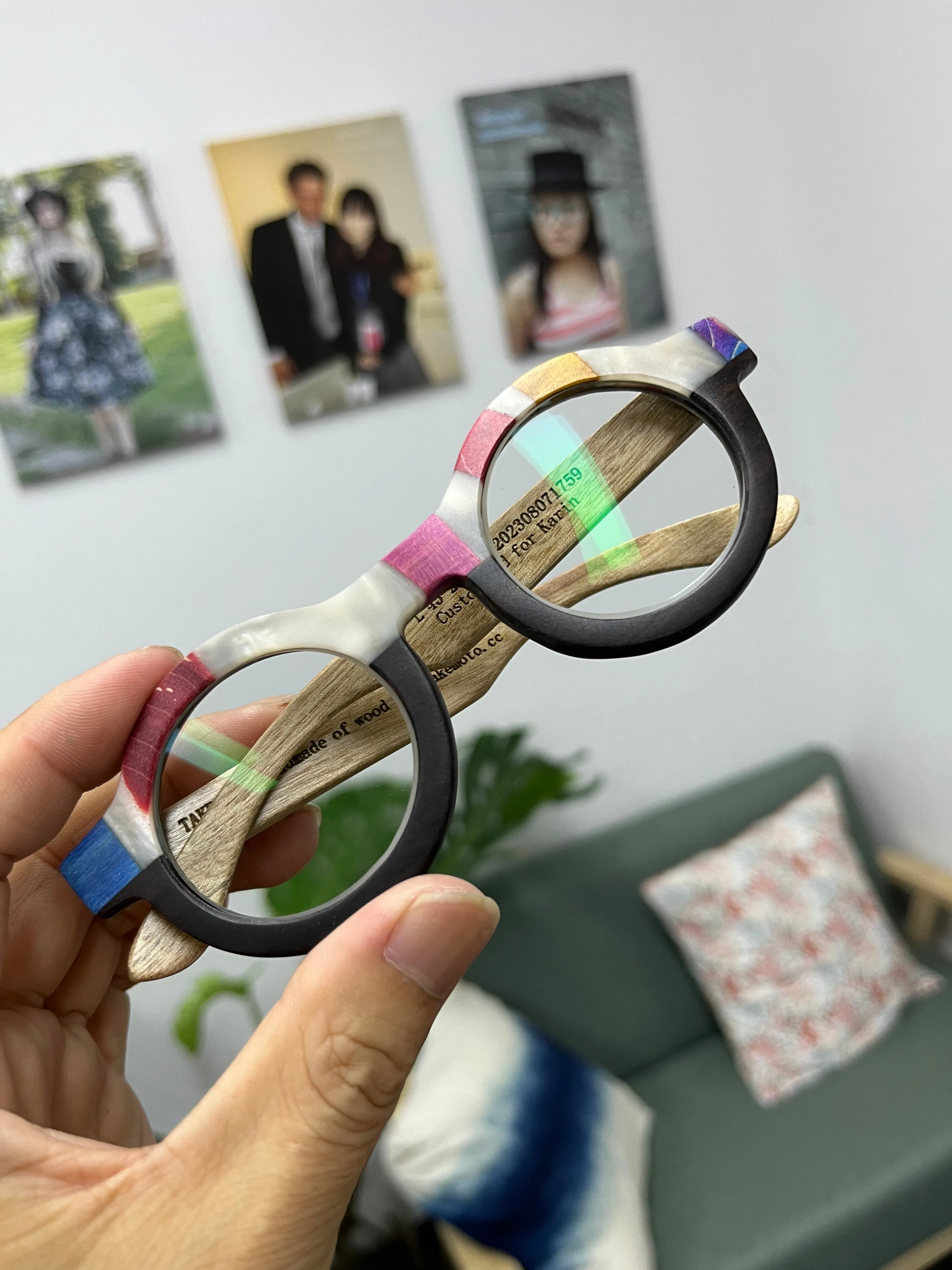 custom multicolor wood & resin craft