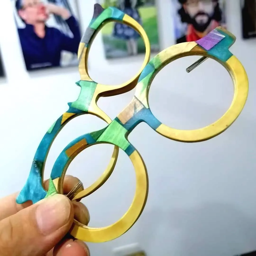 custom multicolor wood & resin craft