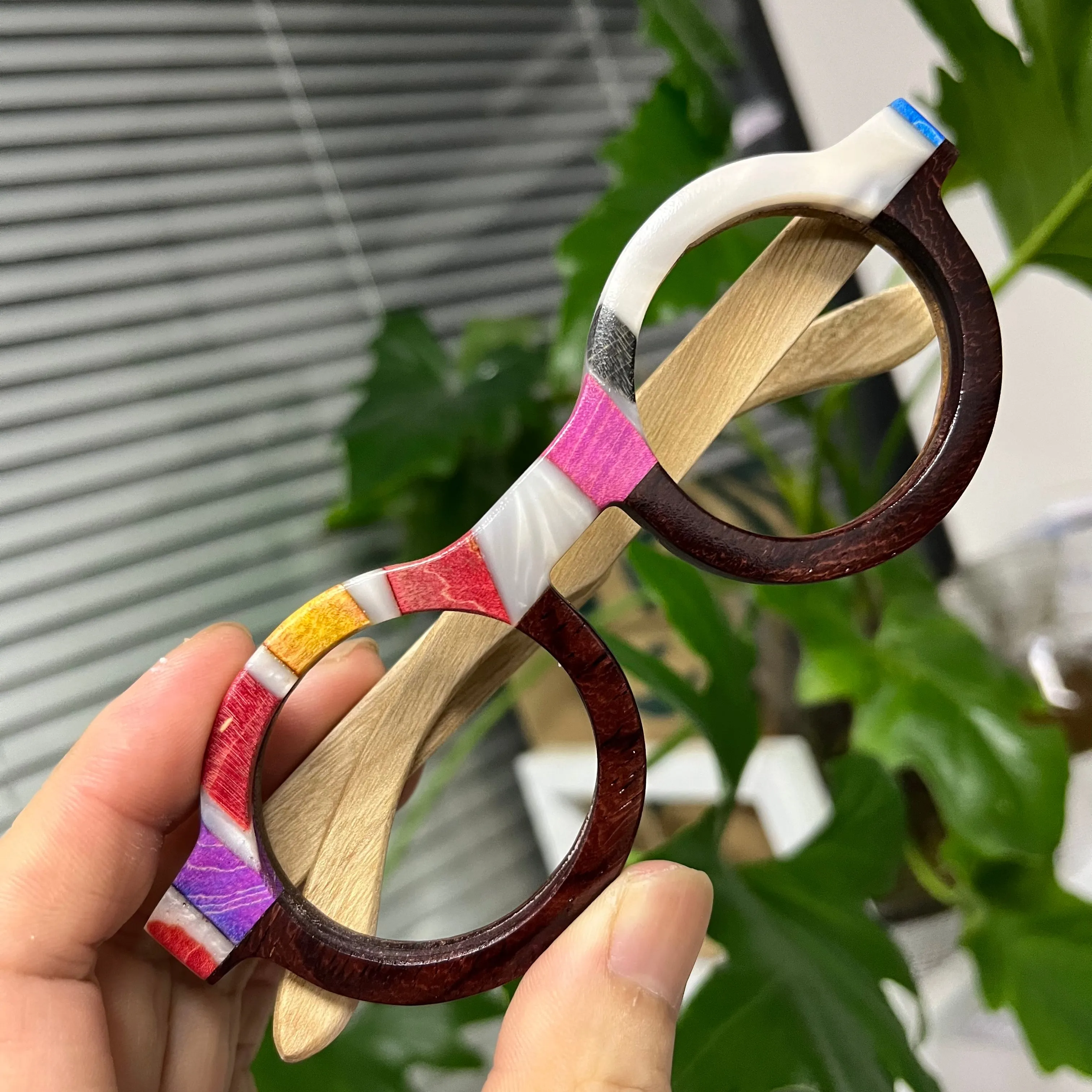 custom multicolor wood & resin craft