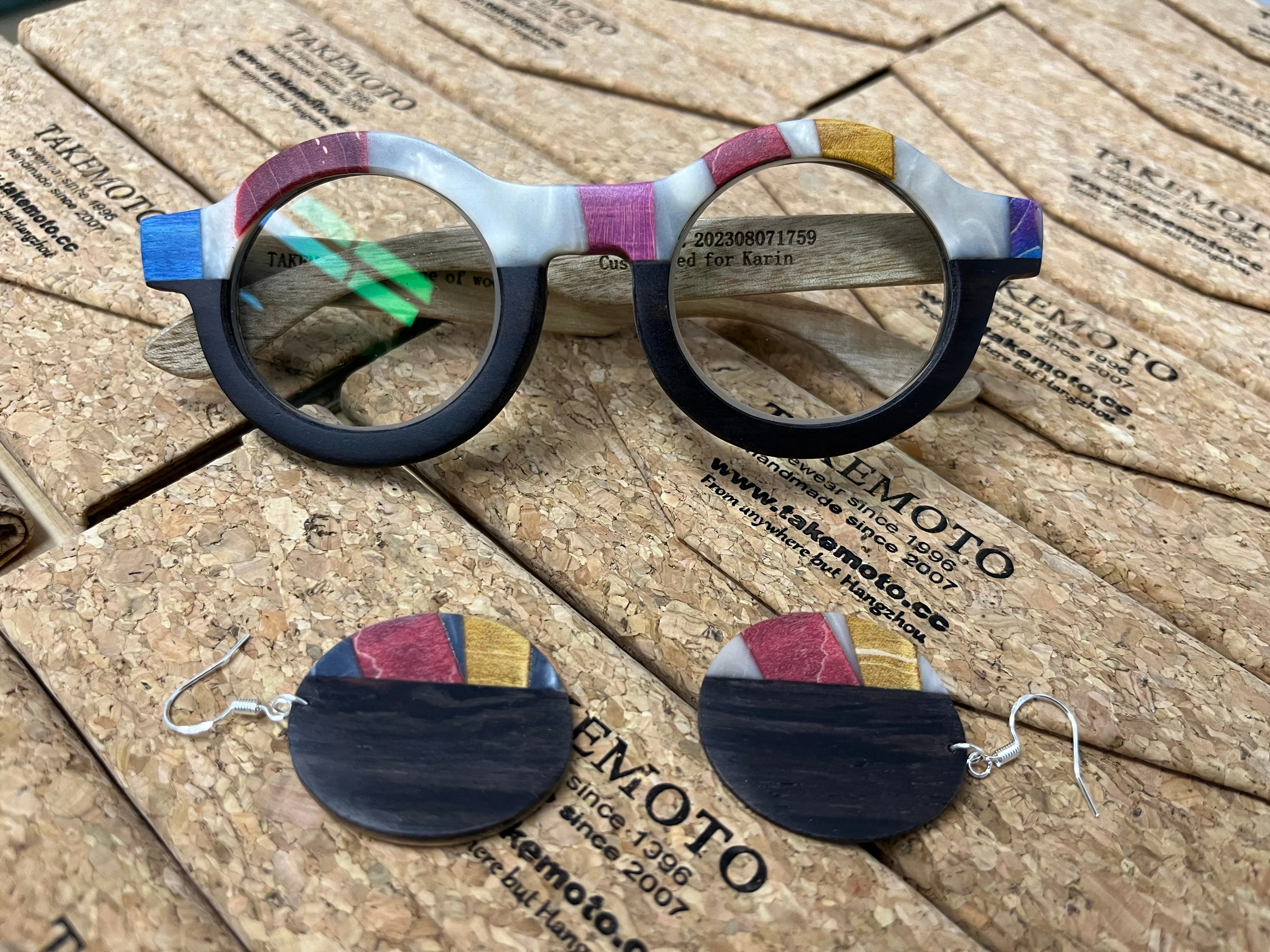 custom multicolor wood & resin craft