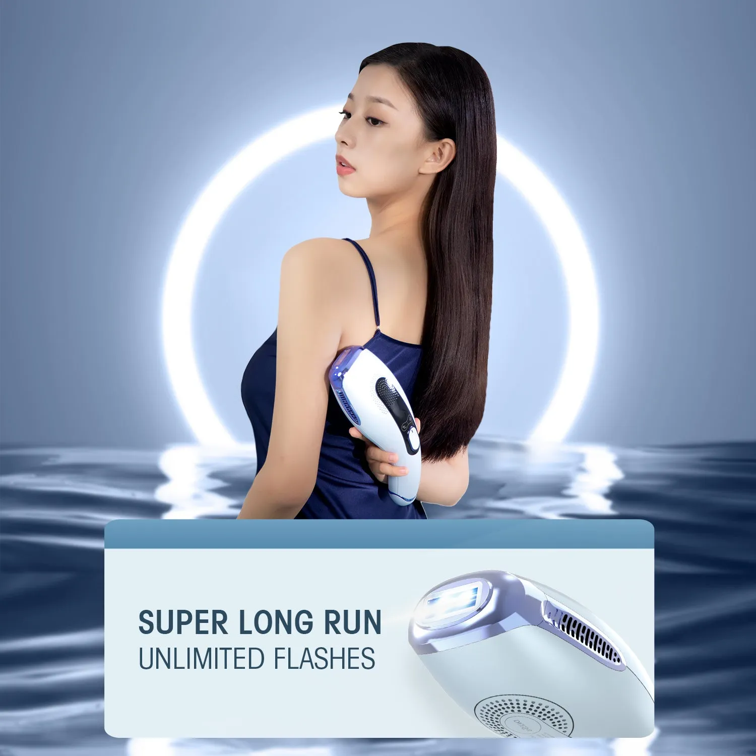 Deess GP592 Ice Cooling IPL Hair Removal System Home Use 2 In 1 Device Unchangeable Lamps Unlimited Shots