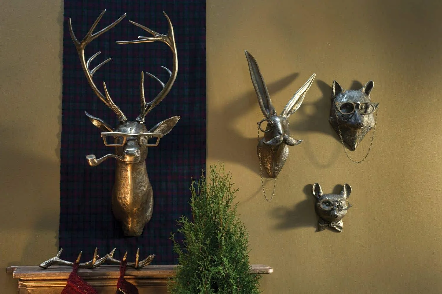 E   E Wall Mount | Margie the Doe in Antique Gold