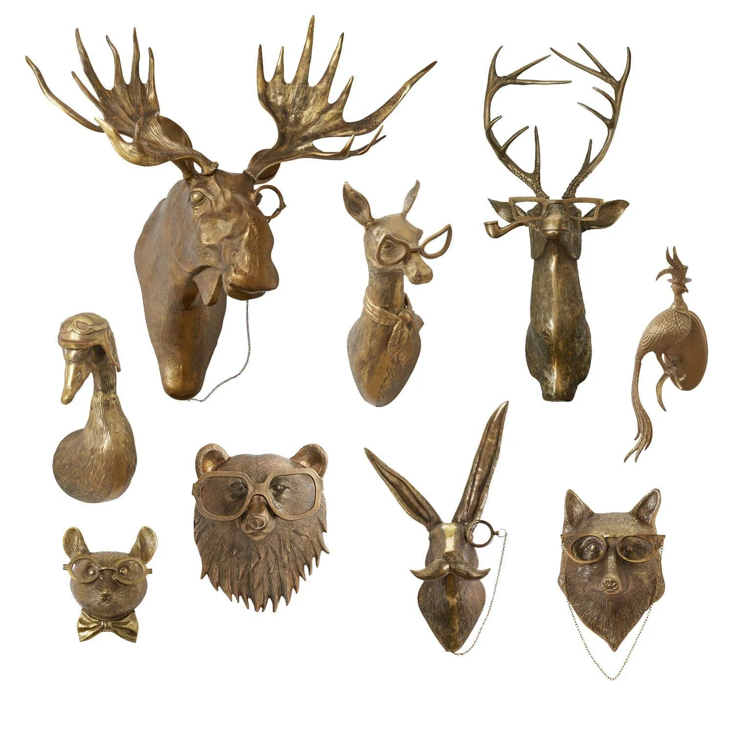 E   E Wall Mount | Margie the Doe in Antique Gold