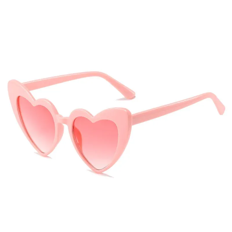 Fashion Euro-American Style Sunglasses For Women Trendy Street Photographic Eyewear Vintage Heart Shape Women's Glasses