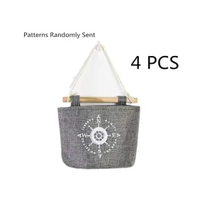 Fellibay Storage Basket Collapsible Linen Storage Bag Wall Hanging Basket Storage Bags Over Door Hanging Organizer Home Closet Wall Door Hanging Bag for Bedroom, Kitchen, Bathroom(4Pack)