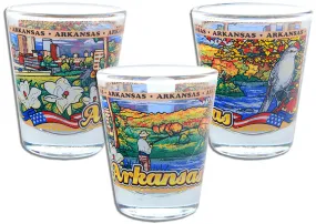 GLAR99 Shot Glass Panorama Arkansas