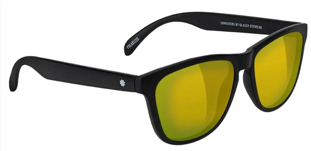 Glassy Deric Polarized Matte BLK-Gold Mirror