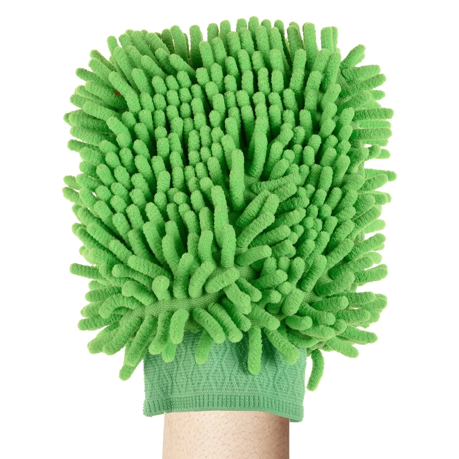 Heart Home Gloves | Microfiber Cleaning Gloves | Chenille Mitts for Kitchen | 50 GSM Hand Duster for Kitchen | Hand Gloves For Car | Duster for Glass | Pack of 2 | Green