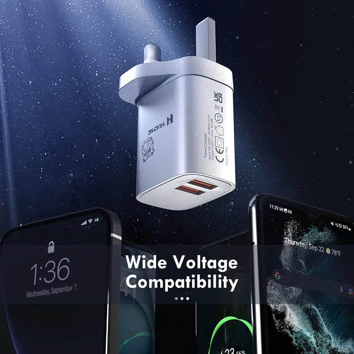 Hugmie® HP-AA1 12W Dual USB Wall Charger