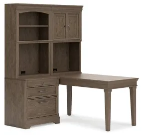 Janismore 4-Piece Bookcase Wall Unit with Desk