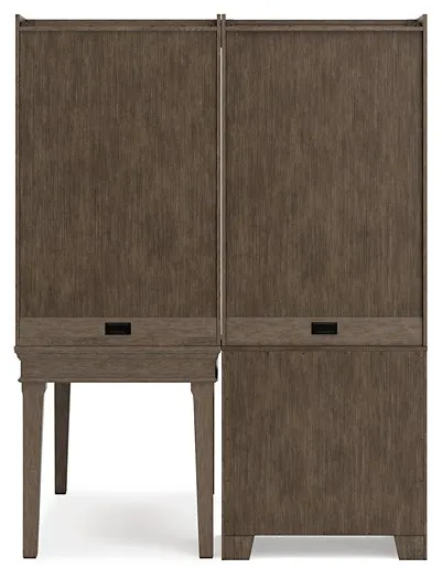 Janismore 4-Piece Bookcase Wall Unit with Desk