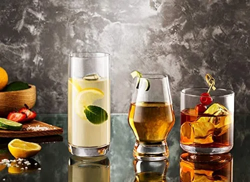 JoyJolt Halo Crystal Whiskey/Scotch Glasses set of 2. Perfect Whisky Glass for Liquor or Bourbon Tumblers. 7.8 Once Whiskey Glasses.