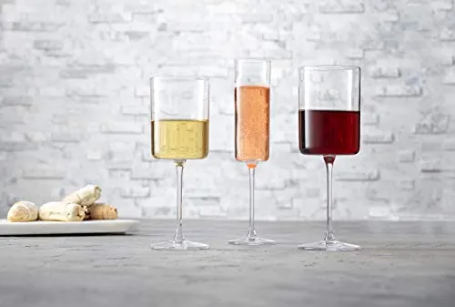 JoyJolt White Wine Glasses – Claire Collection 11.4 Ounce Wine Glasses Set of 2 – Deluxe Crystal Glasses with Ultra-Elegant Design – Made In Czech Republic - Ideal for Home Bar, Kitchen, Restaurants