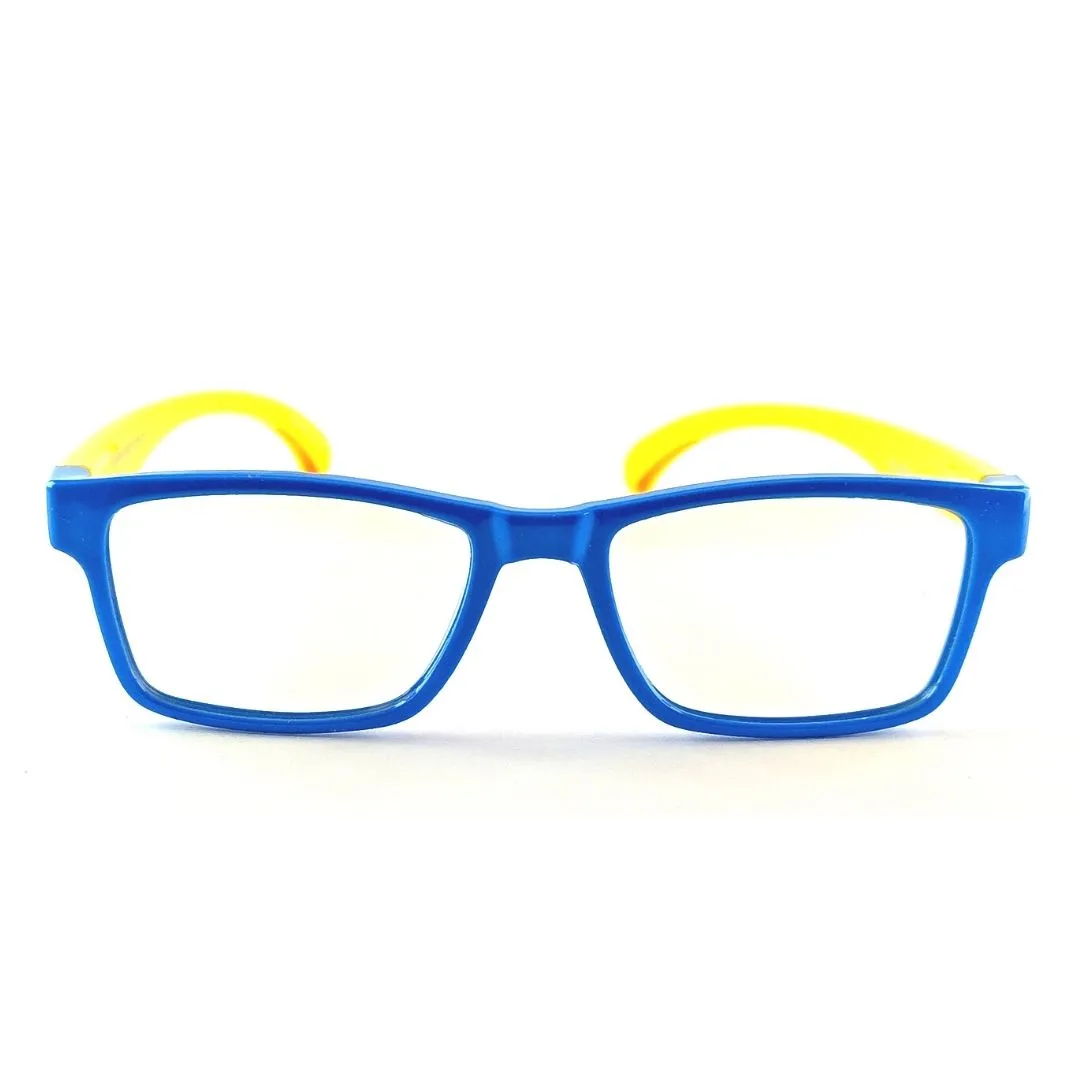 Jubleelens Rectangular Blue Ray Blocker kids Specs (46mm)