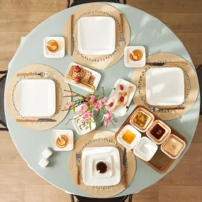 Karaca Fabio Porcelain/Acrylic 41 Piece 6 Person Breakfast/Serving Set Amber 153.09.01.2440