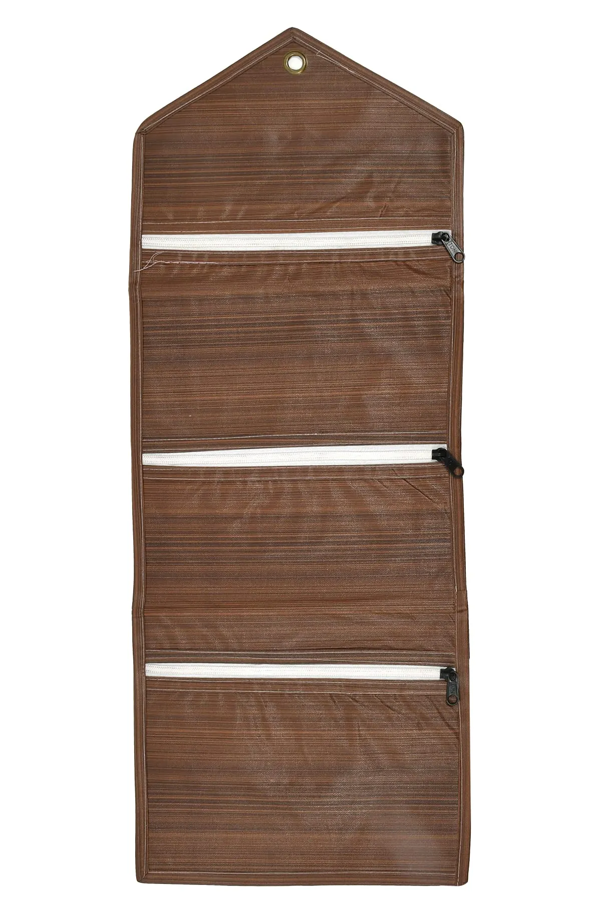 Kuber Industries Wooden Design 3 Pockets Wall Hanging Storage Organizer, Magazine/Letter Holder, Stationary Organizer (Brown)-HS43KUBMART25734,HS43KUBMART025734