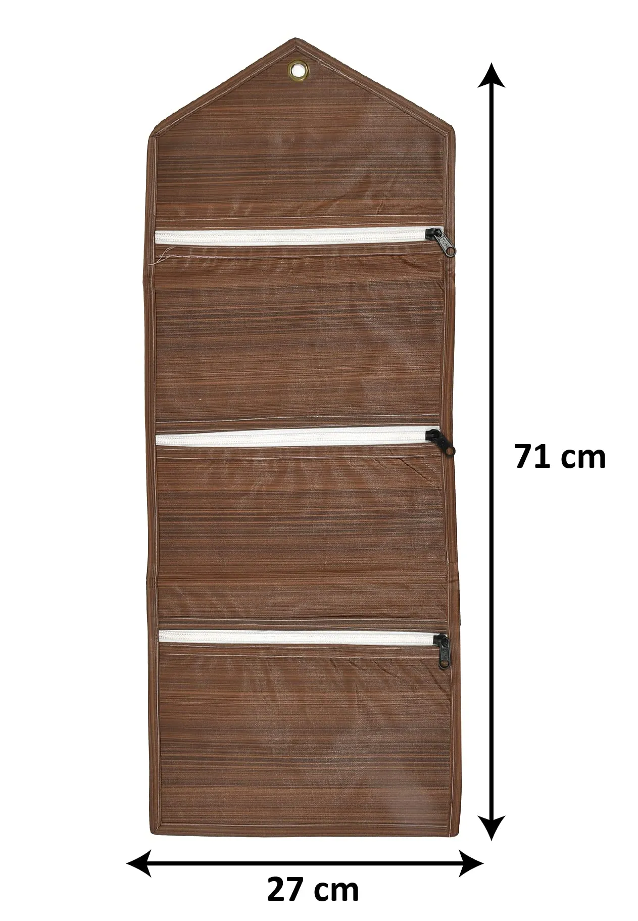 Kuber Industries Wooden Design 3 Pockets Wall Hanging Storage Organizer, Magazine/Letter Holder, Stationary Organizer (Brown)-HS43KUBMART25734,HS43KUBMART025734
