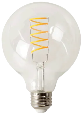 LED Antique Spiral Filament G30 Lamp - 5.6", 5W, 18K