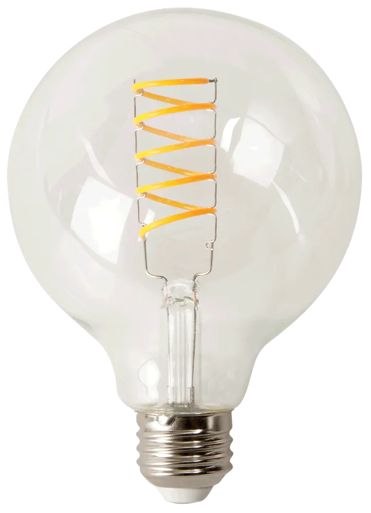 LED Antique Spiral Filament G30 Lamp - 5.6", 5W, 18K