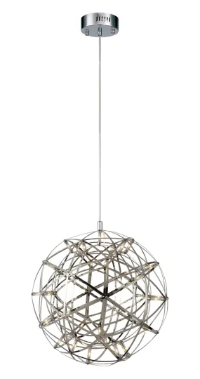 LED Chandelier from the Manhattan Series Collection in Chrome Finish by Matteo Lighting