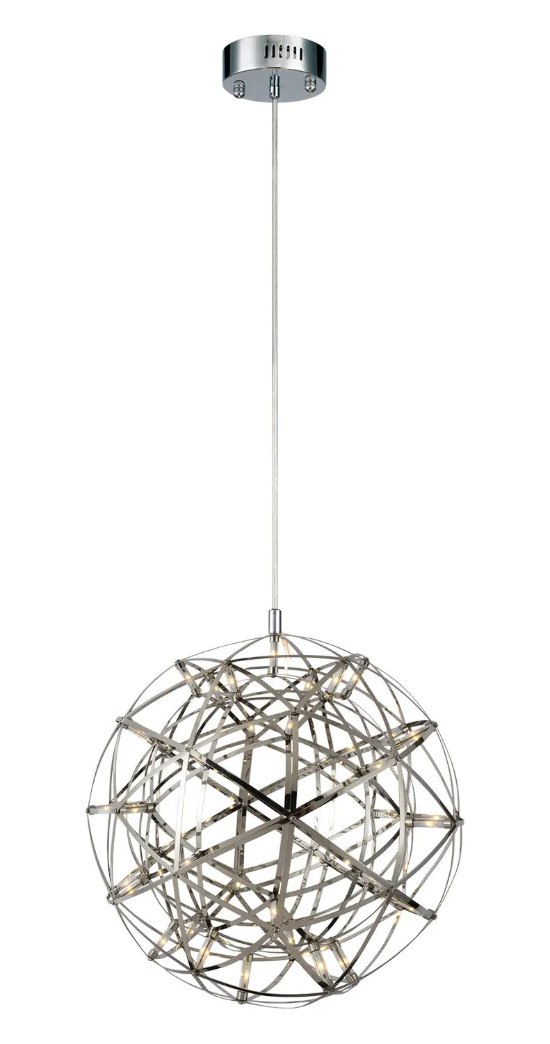 LED Chandelier from the Manhattan Series Collection in Chrome Finish by Matteo Lighting