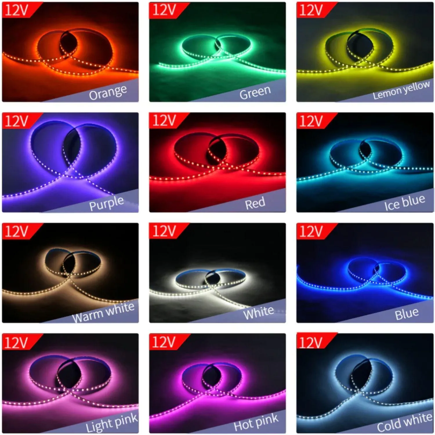 Led Strips 12V SMD2835 S Shape Bendable 120 Leds/m 6mm 5 Metre