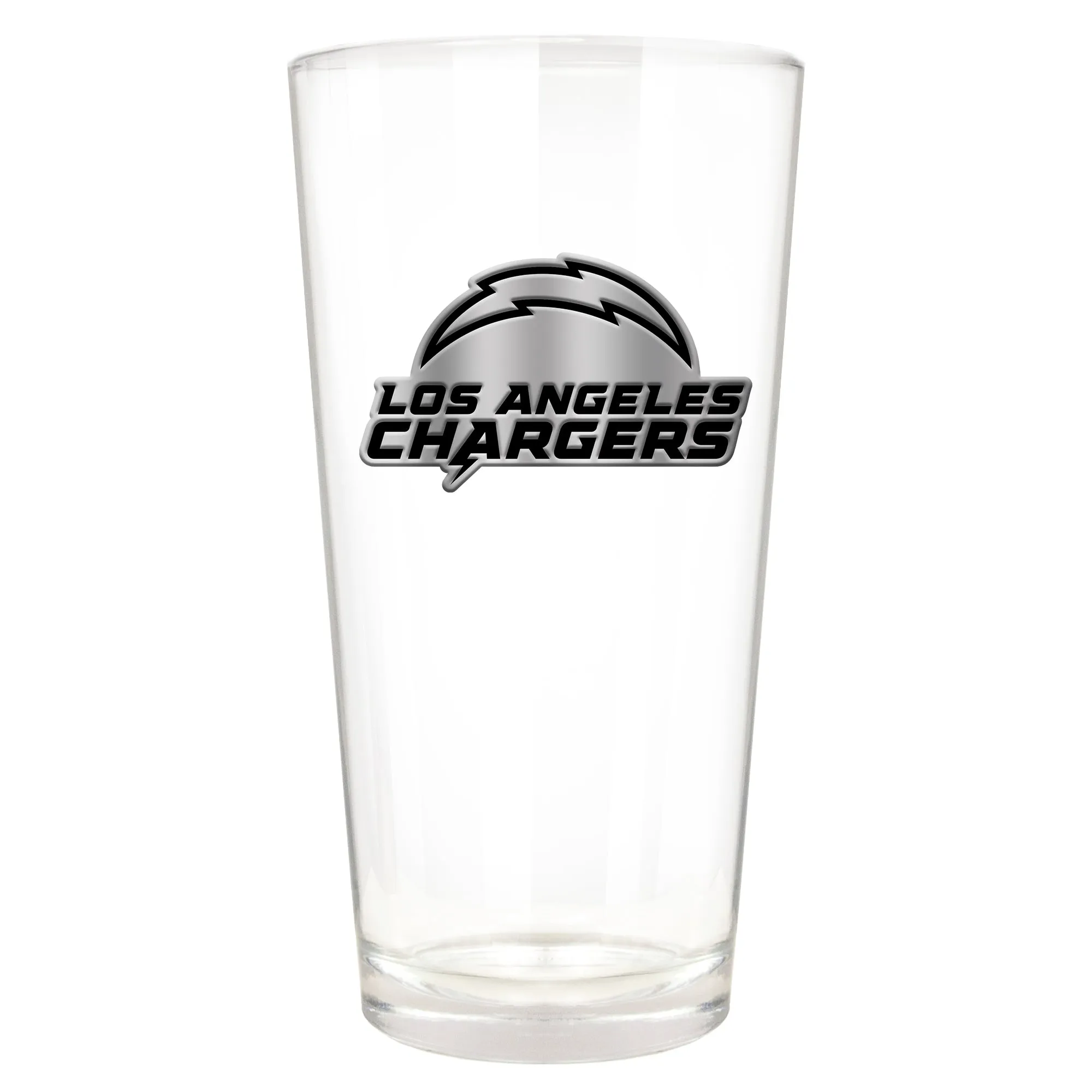 Los Angeles Chargers 16 oz. Pint Glass with Stealth Metal Emblem