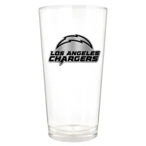 Los Angeles Chargers 16 oz. Pint Glass with Stealth Metal Emblem