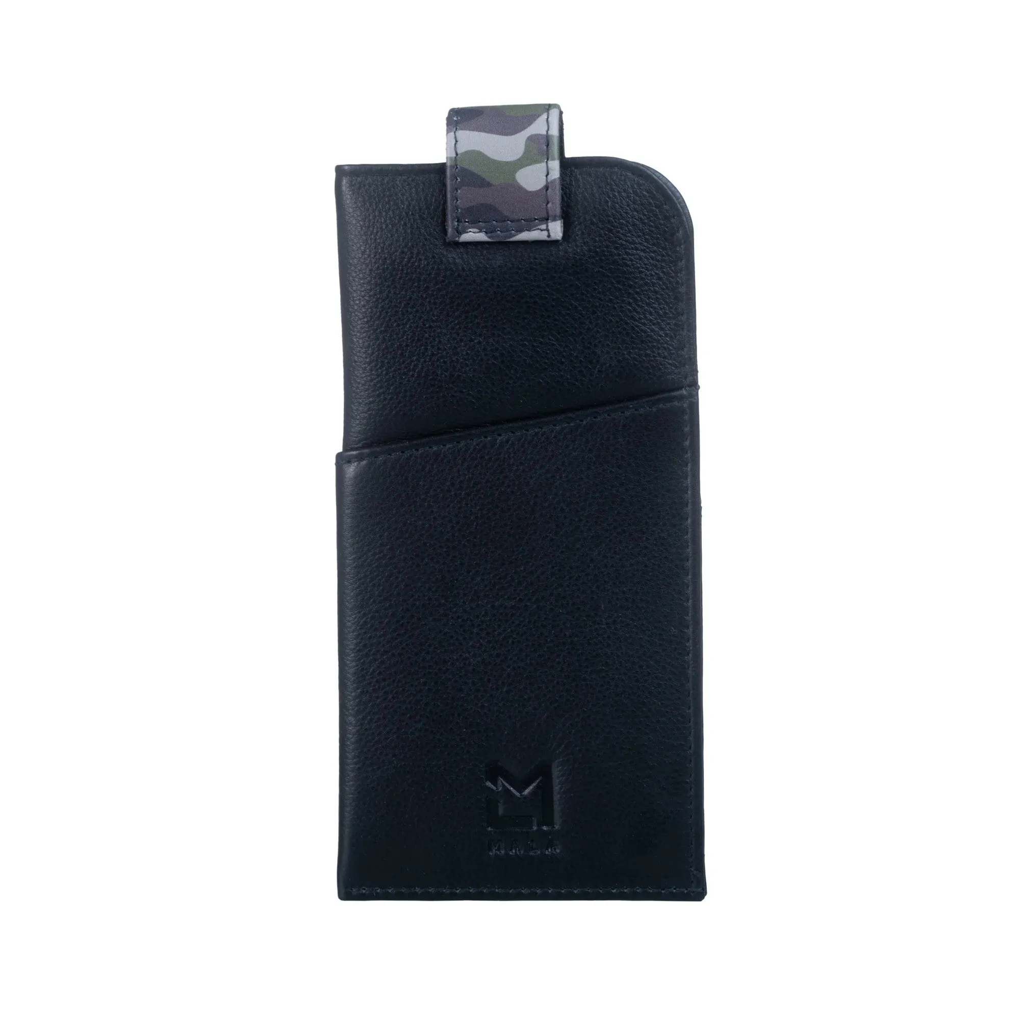 Mala Leather Black Kalmin Spitfire Leather Glasses Case