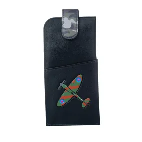 Mala Leather Black Kalmin Spitfire Leather Glasses Case