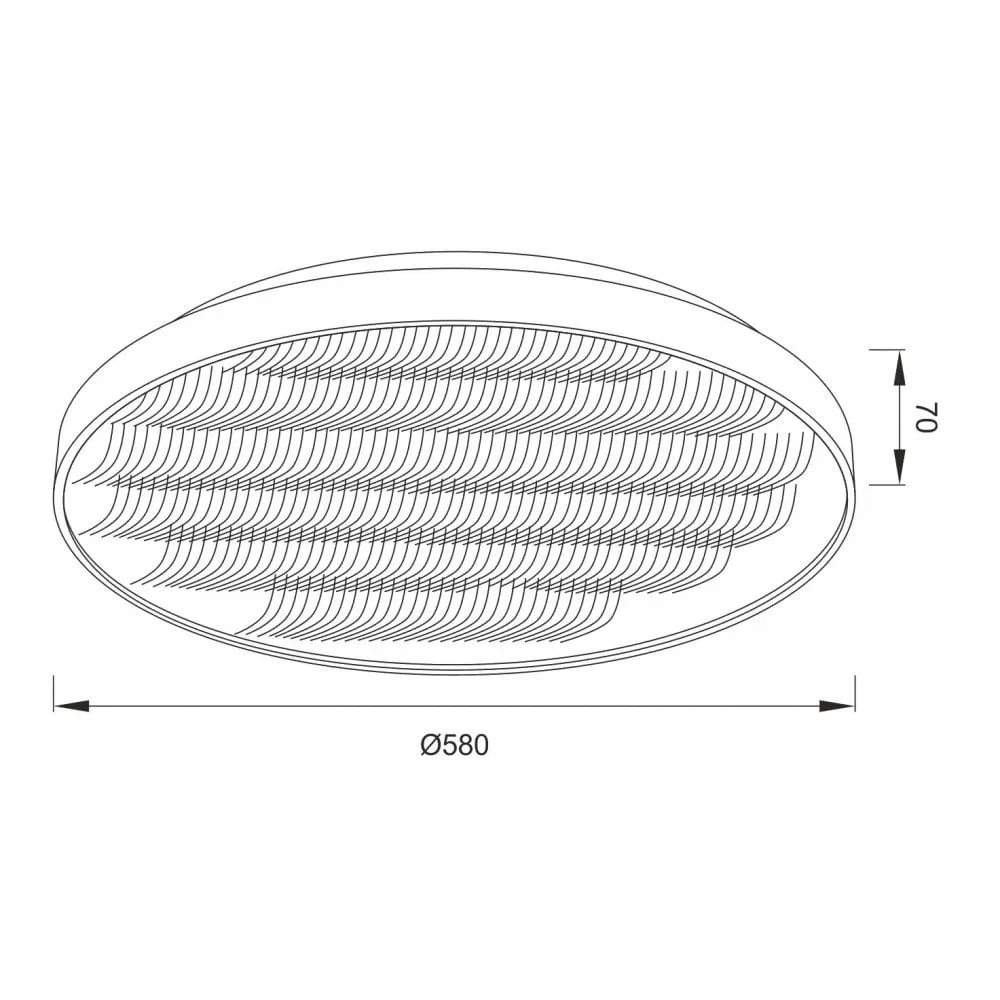 Mantra M5342 Reflex Flush 58cm Round 50W LED   6000K Aluminium / Acrylic