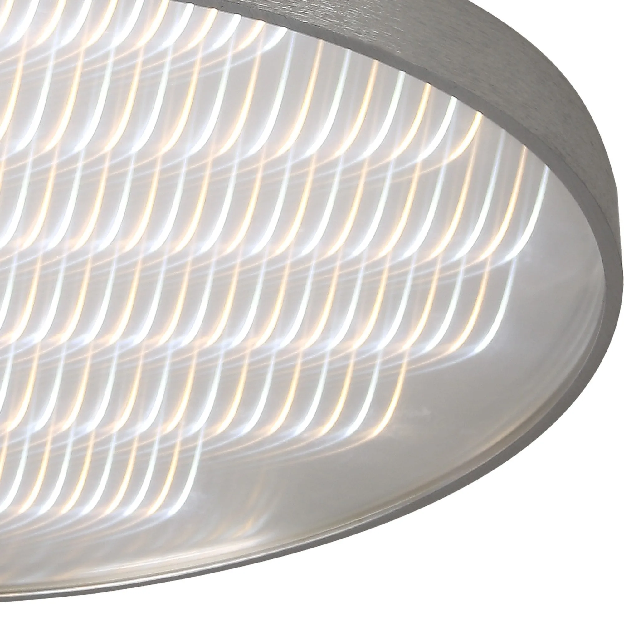 Mantra M5342 Reflex Flush 58cm Round 50W LED   6000K Aluminium / Acrylic