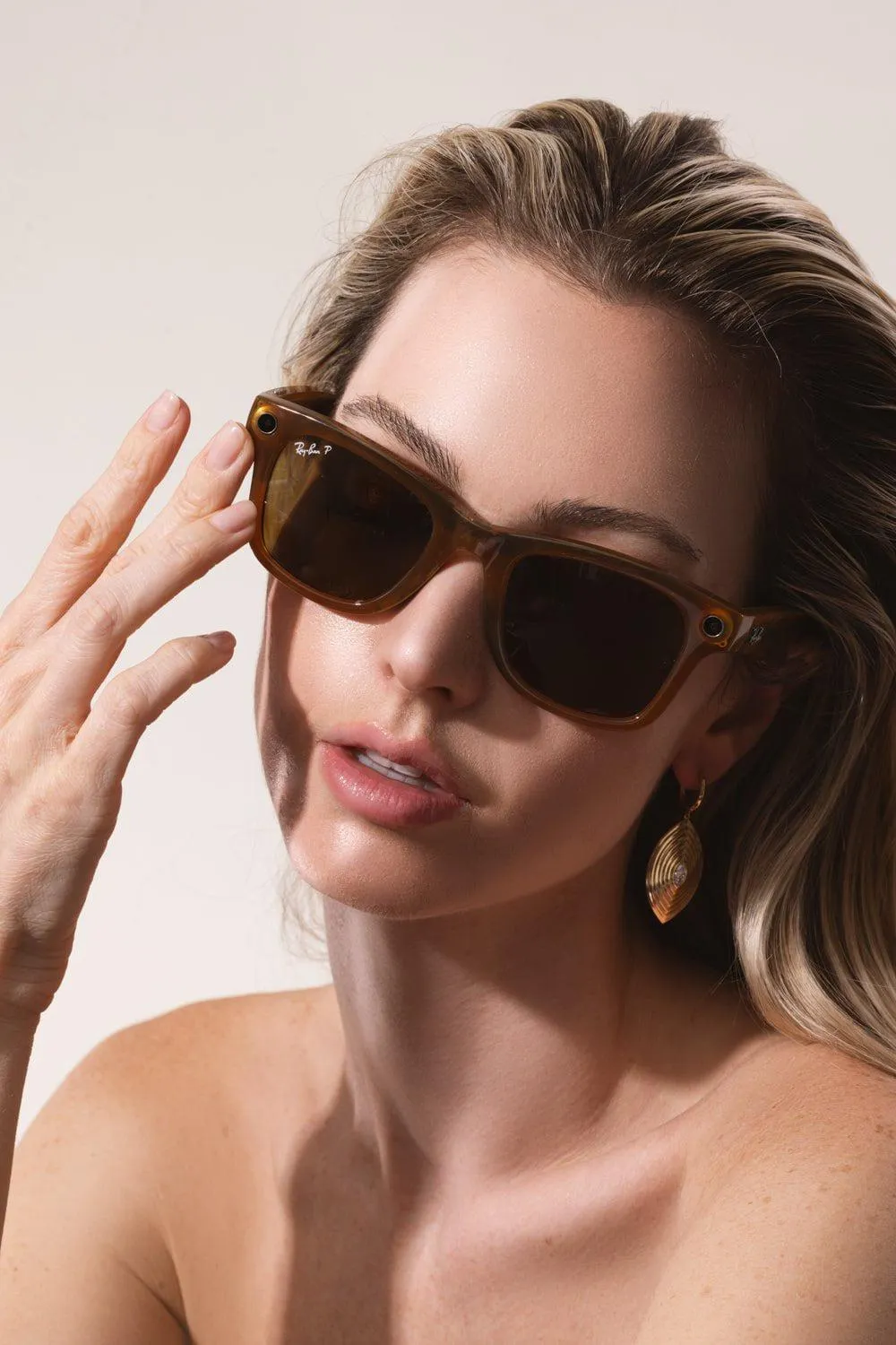 Meta Wayfarer Sunglasses - Caramel Brown