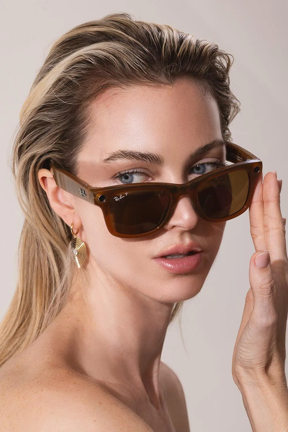 Meta Wayfarer Sunglasses - Caramel Brown