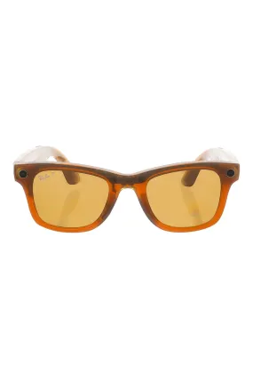 Meta Wayfarer Sunglasses - Caramel Brown