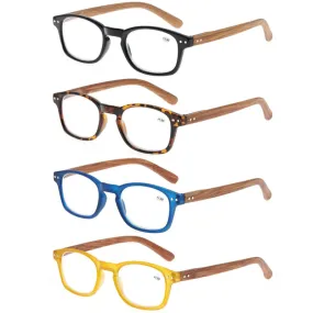 Modfans Women's Full Rim Square Polycarbonate Reading Glasses R012