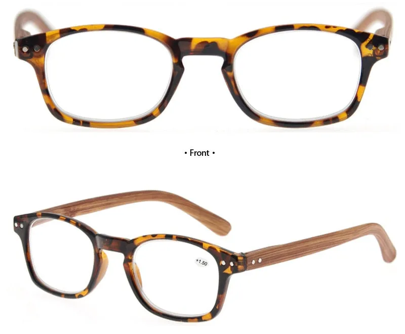 Modfans Women's Full Rim Square Polycarbonate Reading Glasses R012