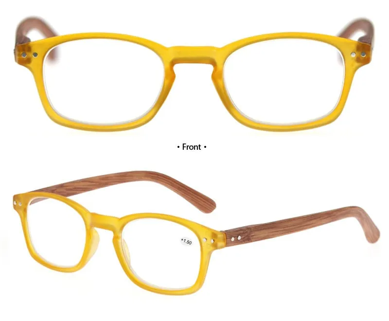 Modfans Women's Full Rim Square Polycarbonate Reading Glasses R012