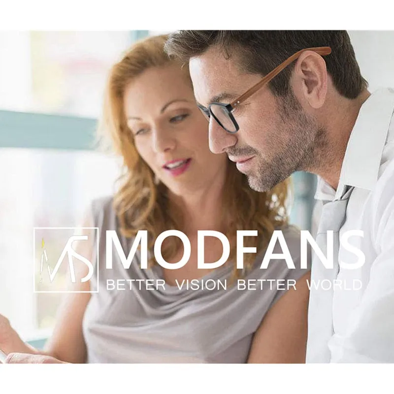 Modfans Women's Full Rim Square Polycarbonate Reading Glasses R012