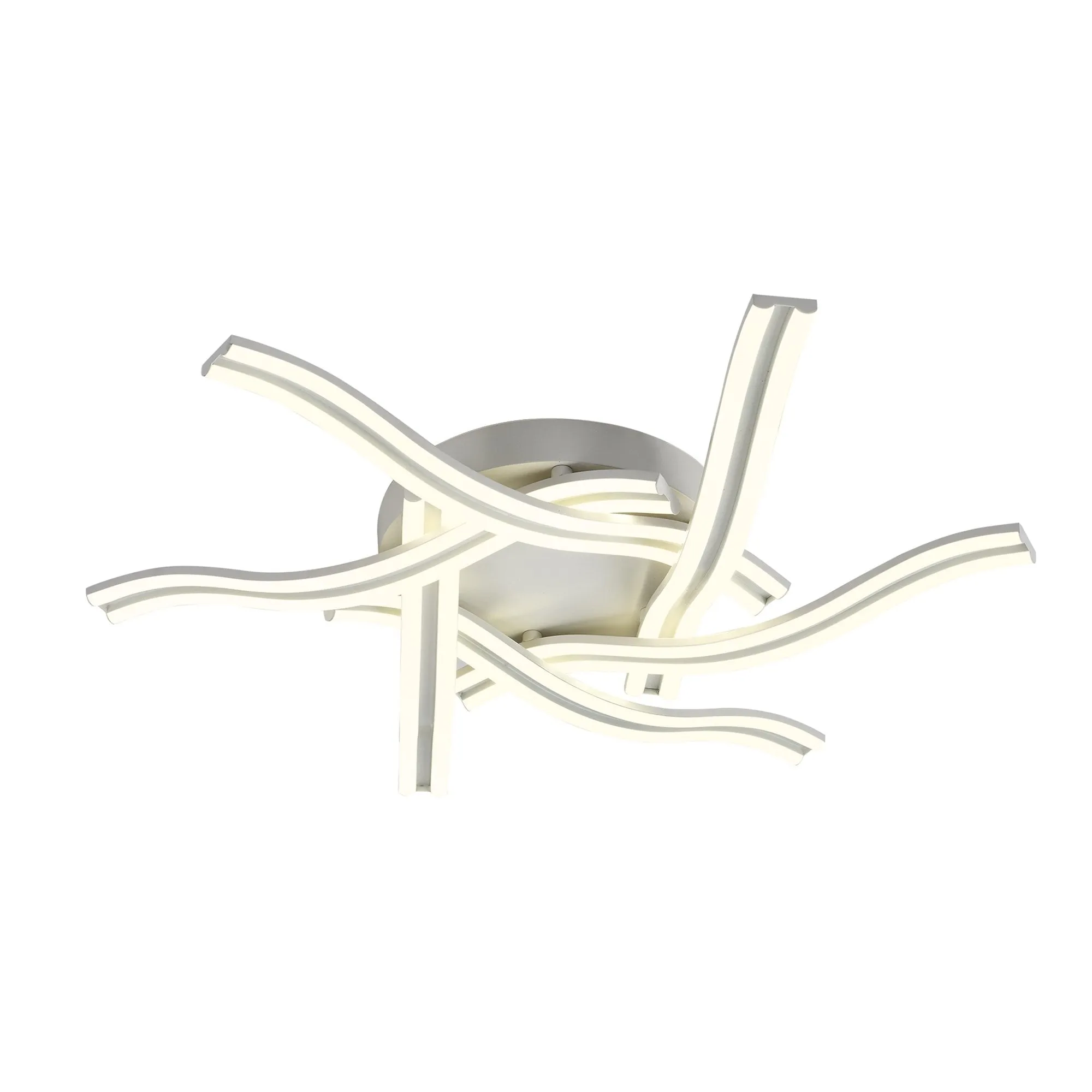 Nelson Lighting NL84089 Josh 6 Light Ceiling 3 Step Dimming White