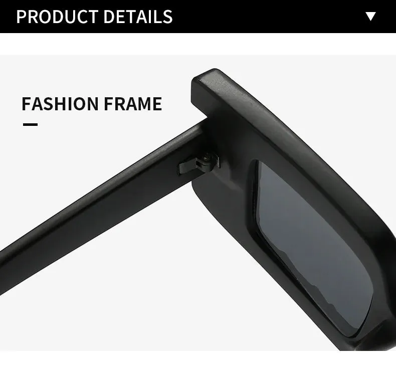 New Square Women Steampunk Sunglasses Concave Convex Frame Luxury Y2K Shades UV400 Fashion Brand Designer Men Sun Glasses