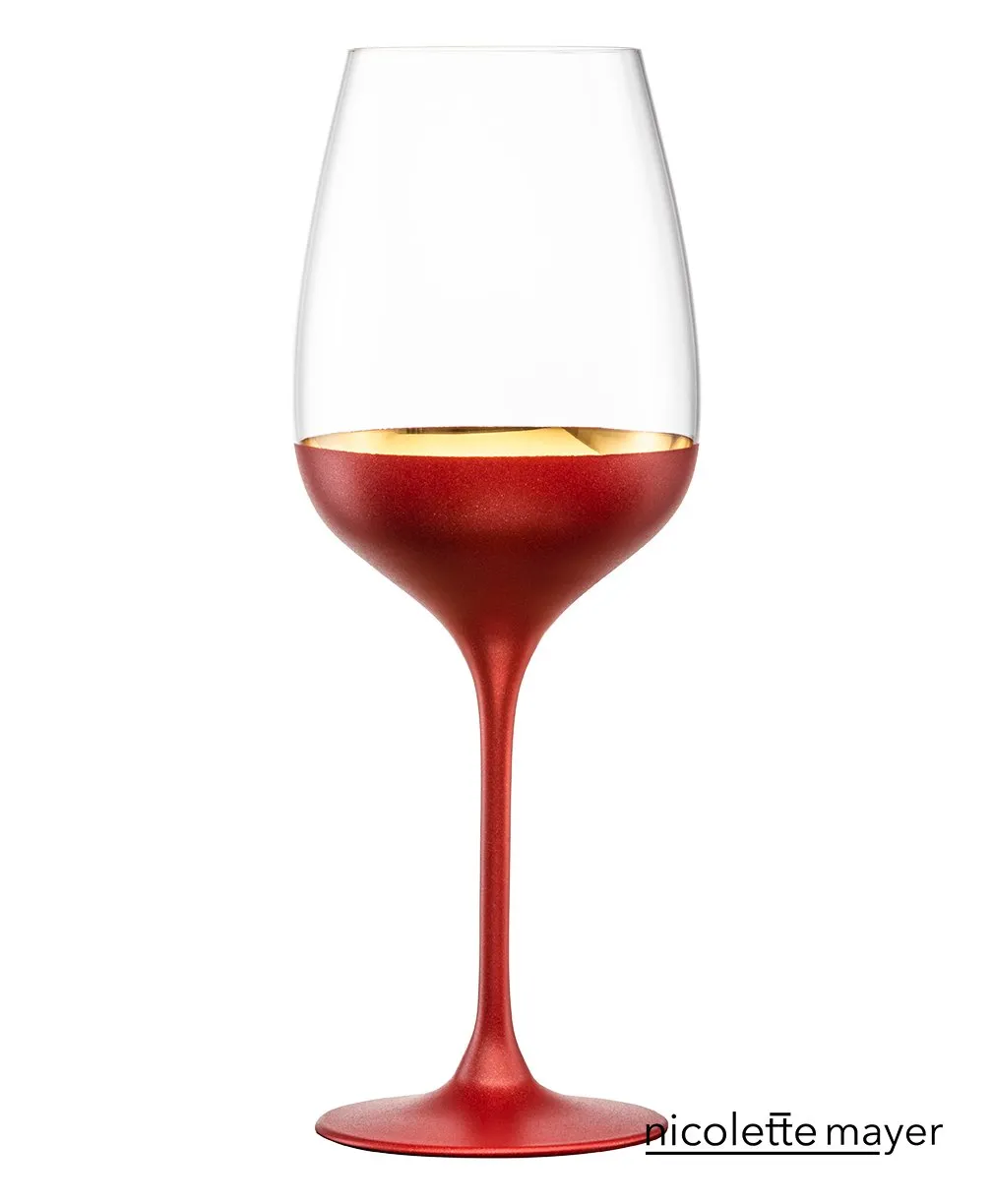 ORO24k Chardonnay Crystal and 24k Gold Wine Glass, Set of 1
