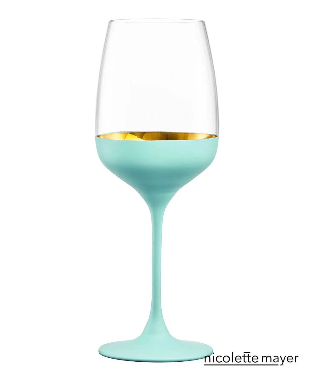 ORO24k Chardonnay Crystal and 24k Gold Wine Glass, Set of 1