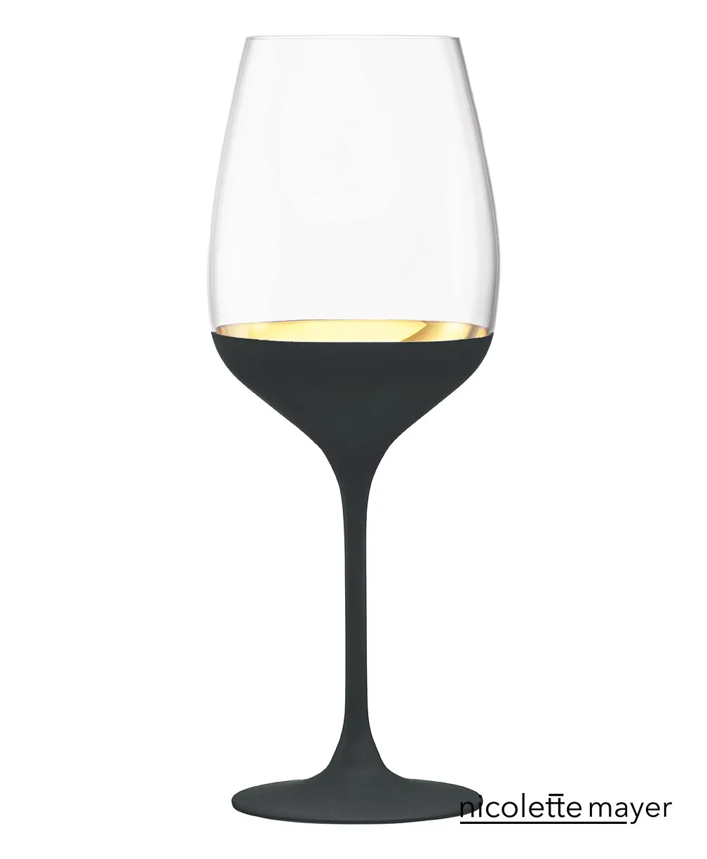 ORO24k Chardonnay Crystal and 24k Gold Wine Glass, Set of 1