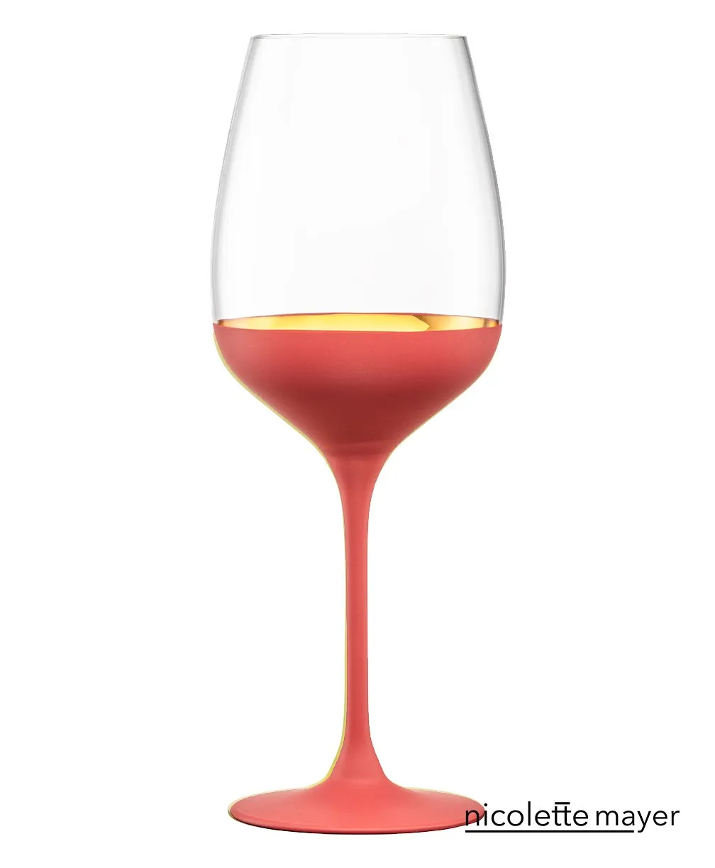 ORO24k Chardonnay Crystal and 24k Gold Wine Glass, Set of 1