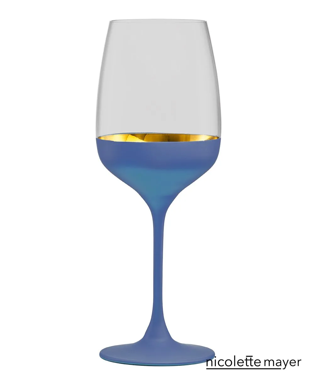 ORO24k Chardonnay Crystal and 24k Gold Wine Glass, Set of 1