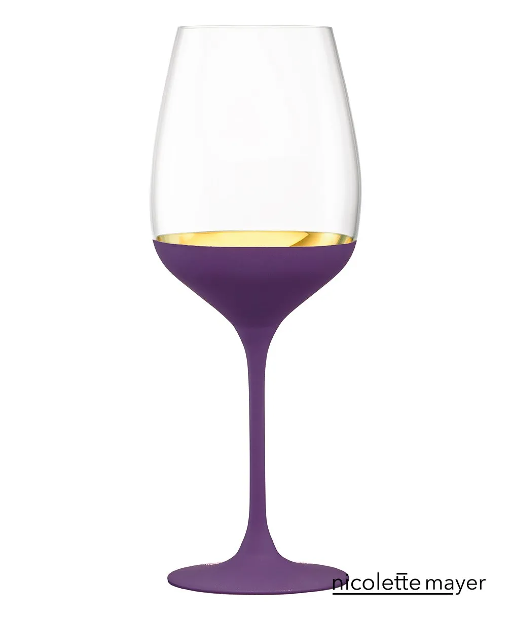 ORO24k Chardonnay Crystal and 24k Gold Wine Glass, Set of 1