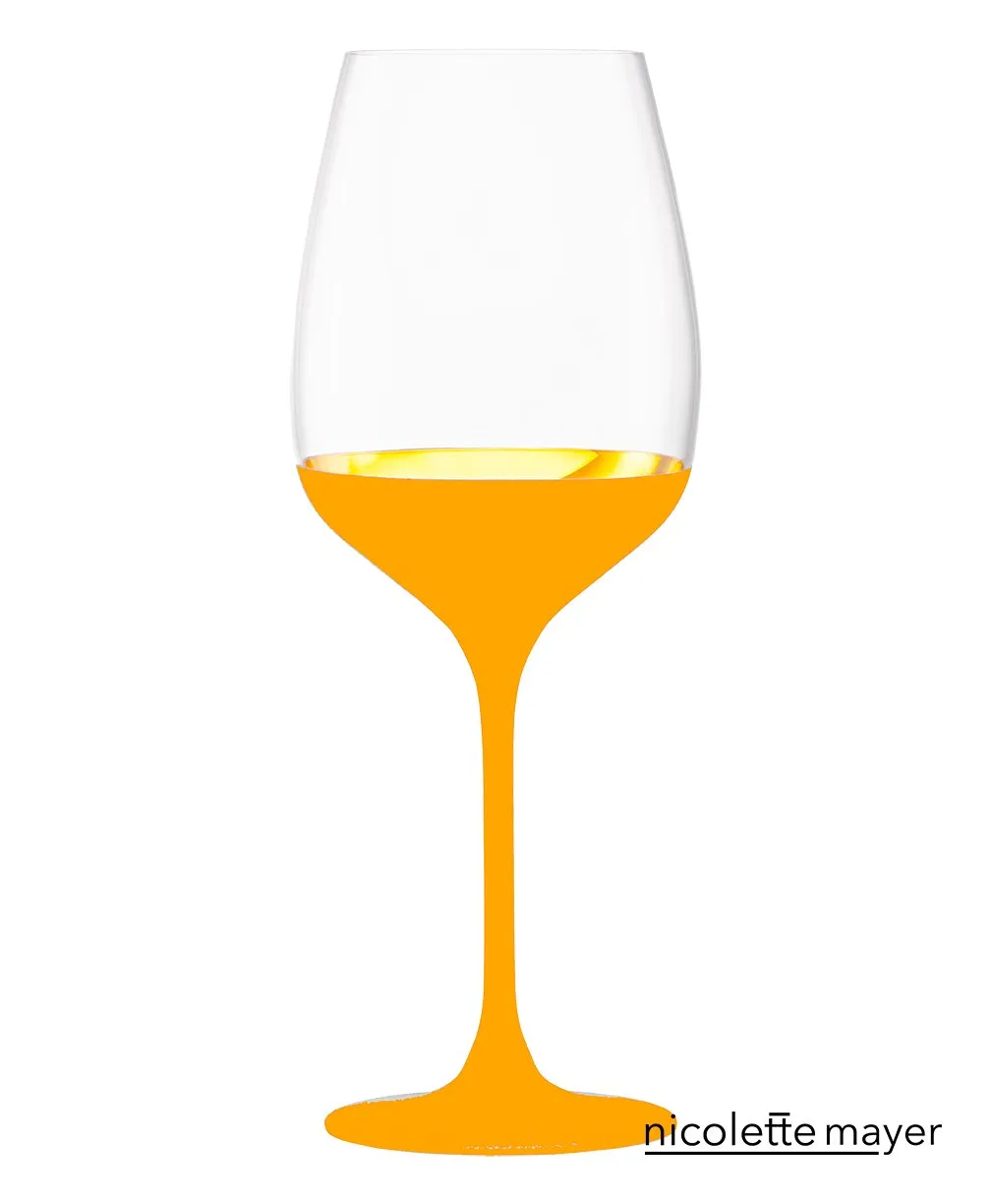 ORO24k Chardonnay Crystal and 24k Gold Wine Glass, Set of 1