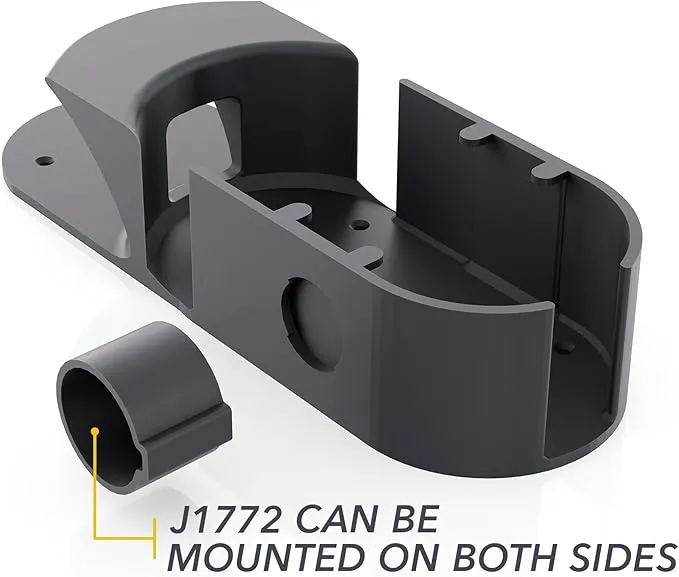 Portable Charger Wall Mount for Rivian - Cable Organizer, J1772 Connector Mount with Cord Holder & Charging Unit Bracket